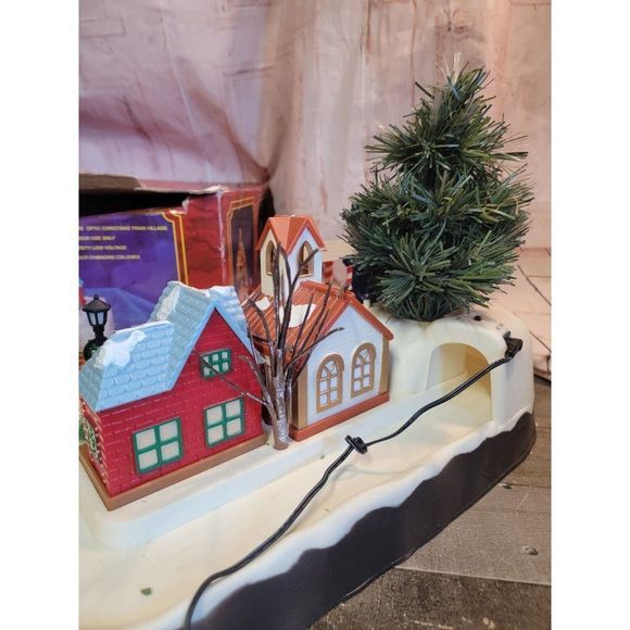 Christmas train Village fiber optic AS IS xmas village...